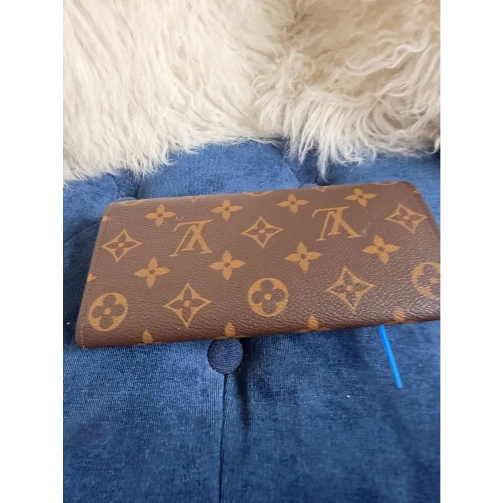 Louis Vuitton Monogram Canvas Continental Wallet with Red Snap